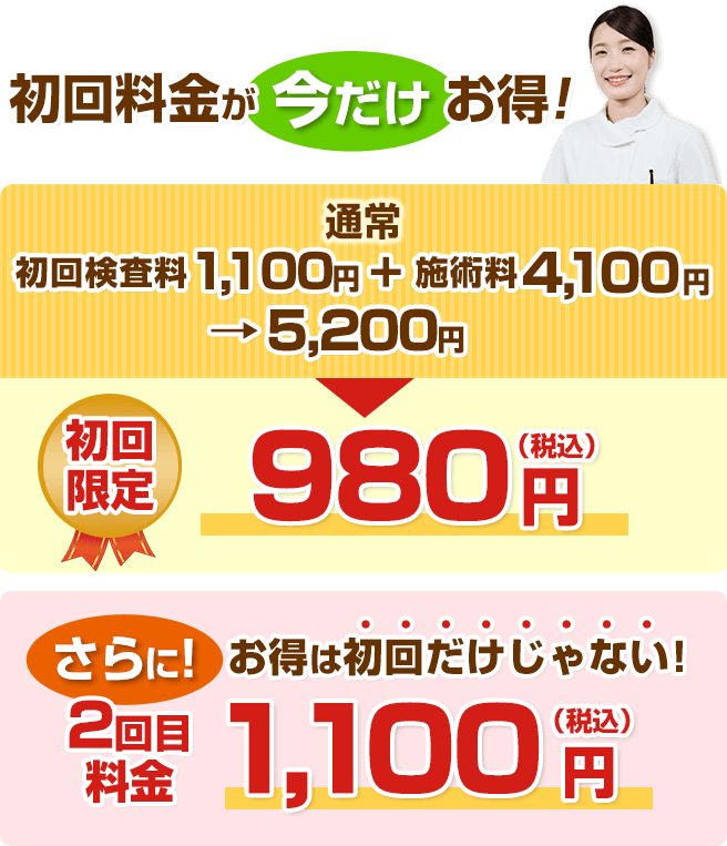初回限定980円2回目料金1,100円